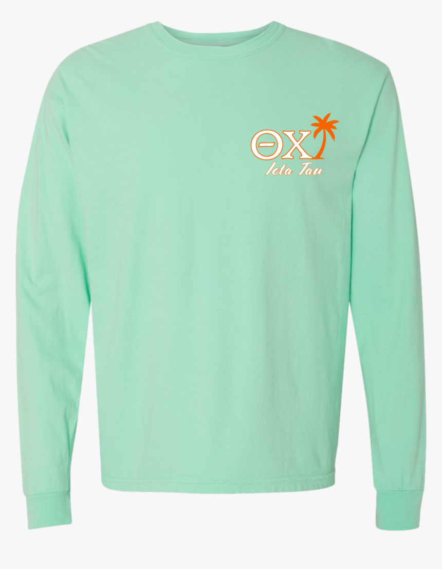 Theta Chi Spring 18 Ls Mint Front - Long-sleeved T-shirt, HD Png Download