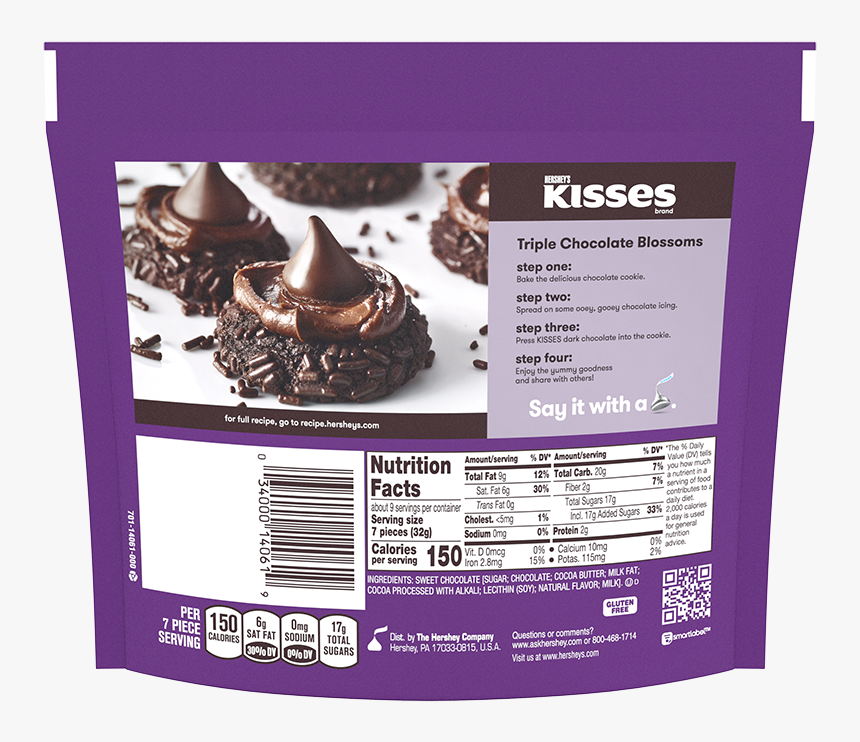 Image Of Kisses Special Dark Chocolates Packaging - The Hershey Company, HD Png Download
