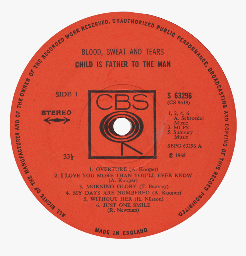 S 63296 Blood Sweat Tears Label - Sony Corporation, HD Png Download