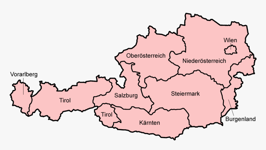 Austria States German - Austrian States In German, HD Png Download