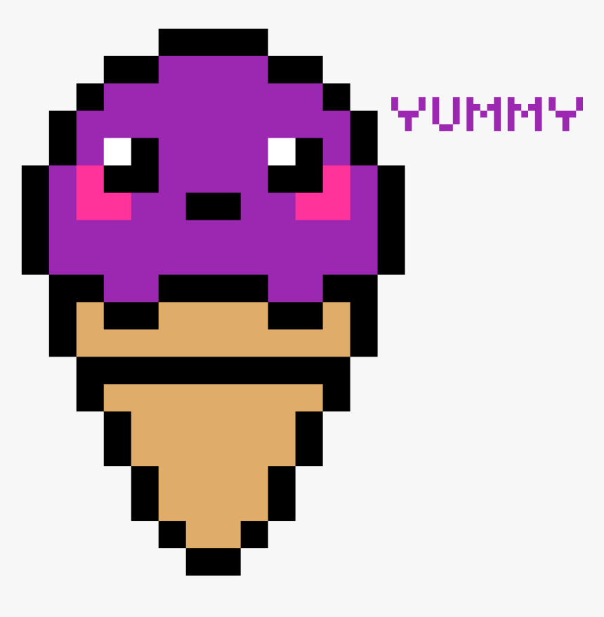 Cute Ice Cream - Easy Cute Pixel Art, HD Png Download