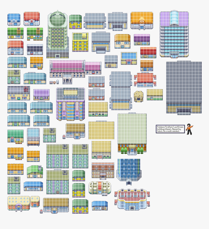 Pokemon Leaf Green Tilesets, HD Png Download