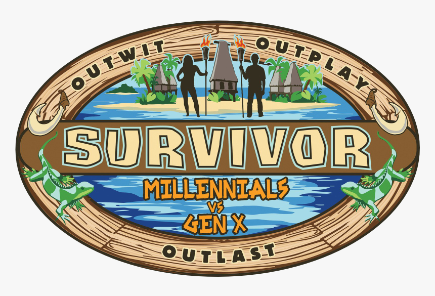 Counting Down To Season - Survivor Millennials Vs Gen X Logo, HD Png Download