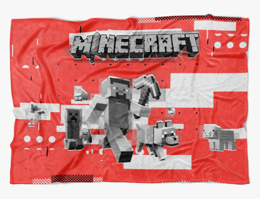Minecraft Fleece Blanket Steve Diamond Modern Red Blanket Minecraft