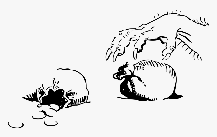 Art,monochrome Photography,carnivoran - Black And White Greedy Clipart, HD Png Download