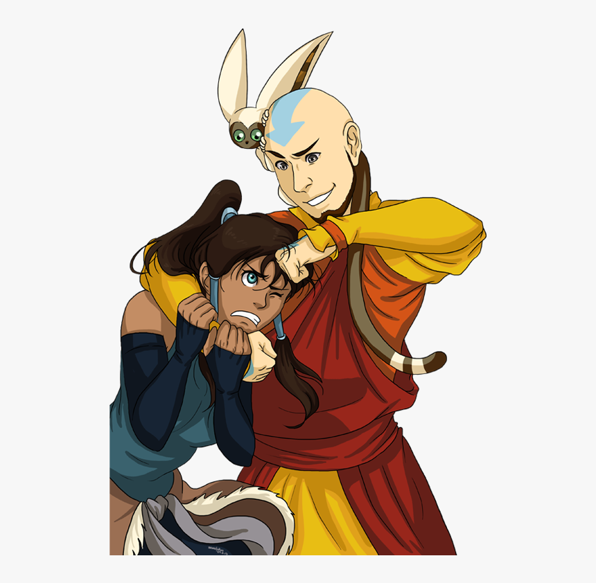 Aang And Korra Fanart, HD Png Download