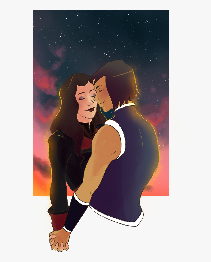 “@anetecomics Asked Korra & Asami 27- Sunset
” - Cartoon, HD Png Download