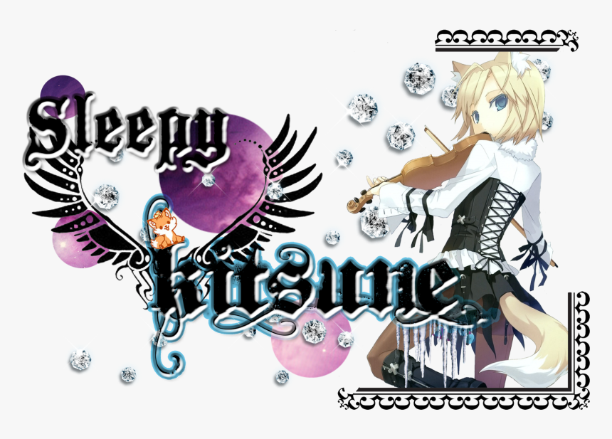 Sleepy Kitsune - Cartoon, HD Png Download