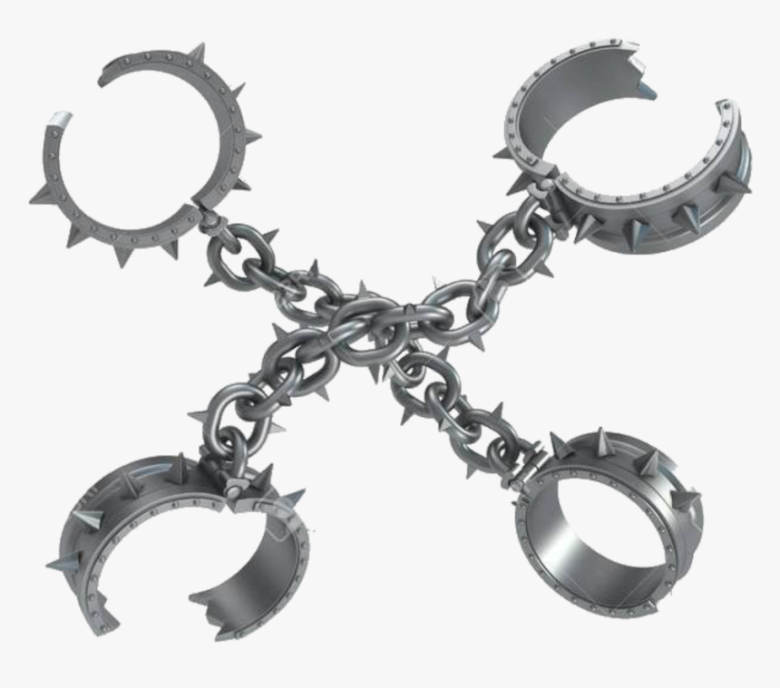 #cyber #punk #cyberpunk #metal #steel #wire #barbedwire - Spiky Handcuffs, HD Png Download