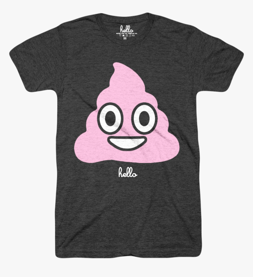 Emoji Poop Black Tri-blend - Cartoon, HD Png Download