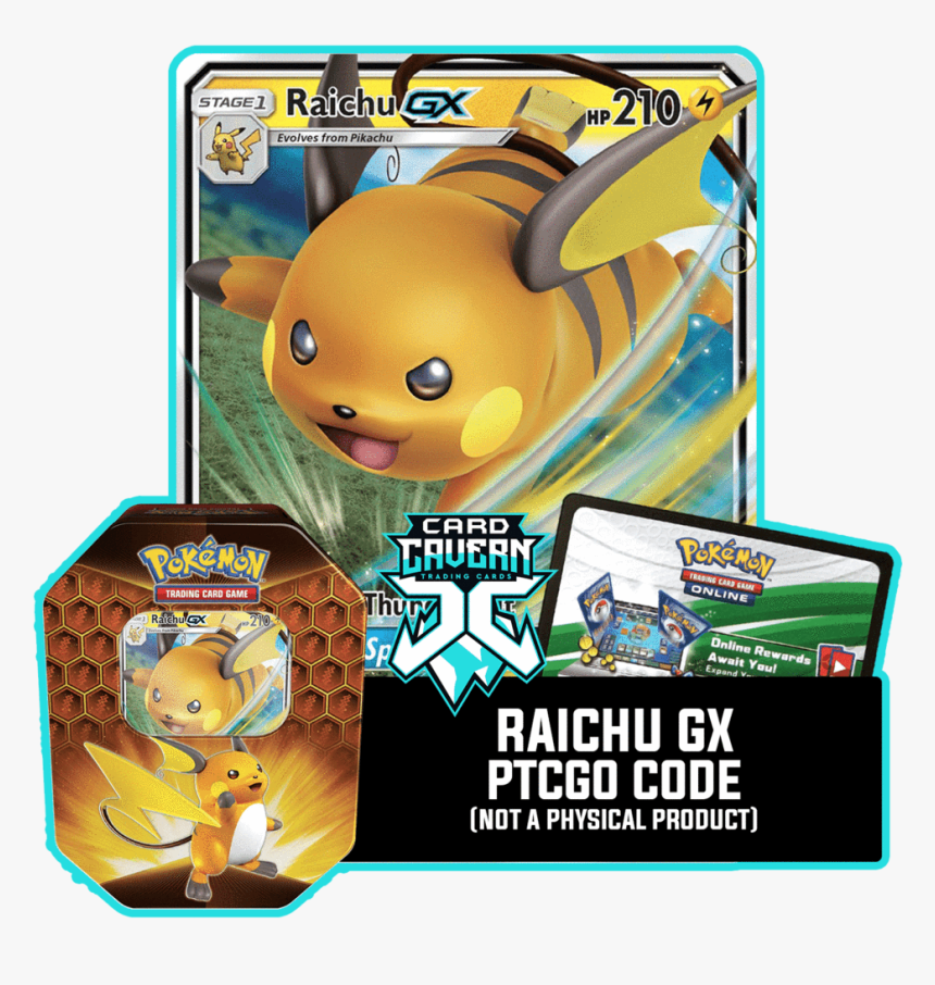 Pokemon Hidden Fates Raichu Gx, HD Png Download