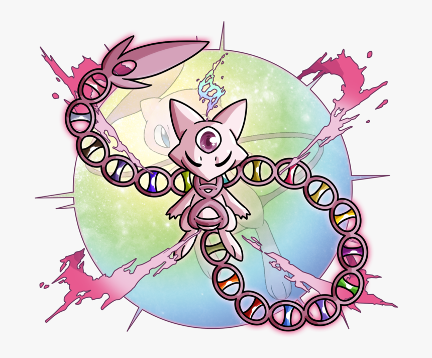 Life Is About Pokemonz - Mew Mega Evolution Fan Art, HD Png Download