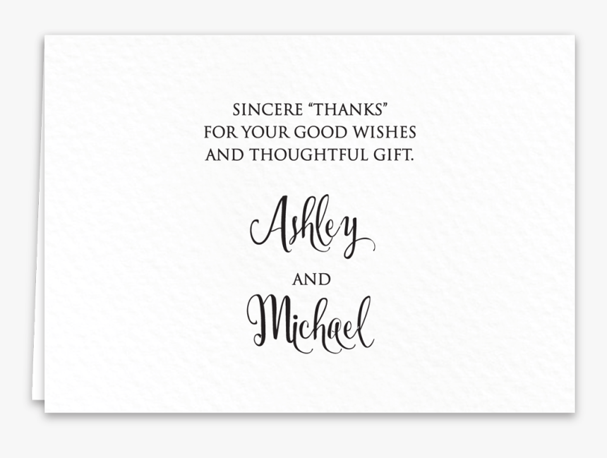 Thank You Card Jardin - Calligraphy, HD Png Download