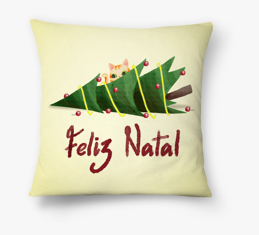 Almofada Natal Com Gatos De Carla Rodriguesna - Feliz Natal De Gato, HD Png Download