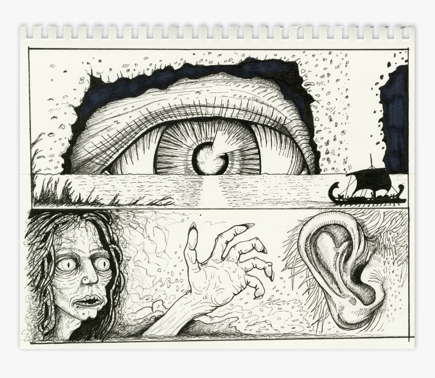 Illustration Of The Story Of Odysseus By Jason Landsel - Sketch, HD Png Download