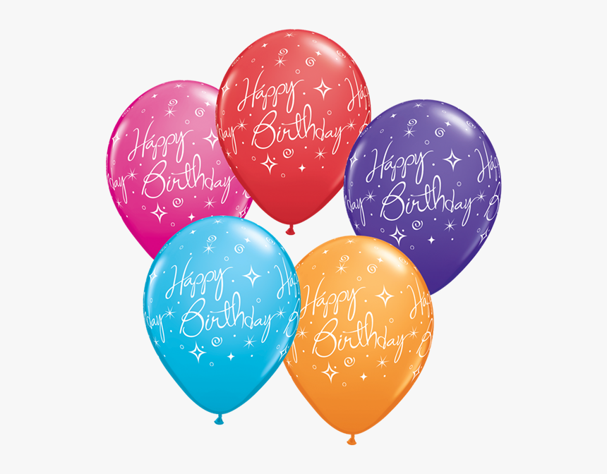 Happy Birthday Sparkles & Swirls - Unique Happy Birthday Latex Balloon, HD Png Download