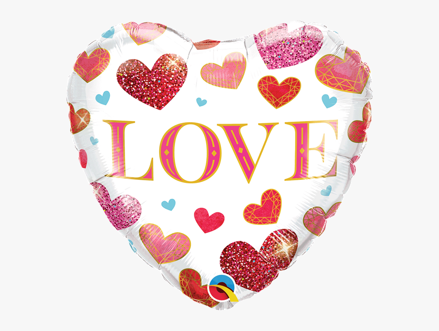 New Valentine S Love Jewel Hearts - Balloon, HD Png Download