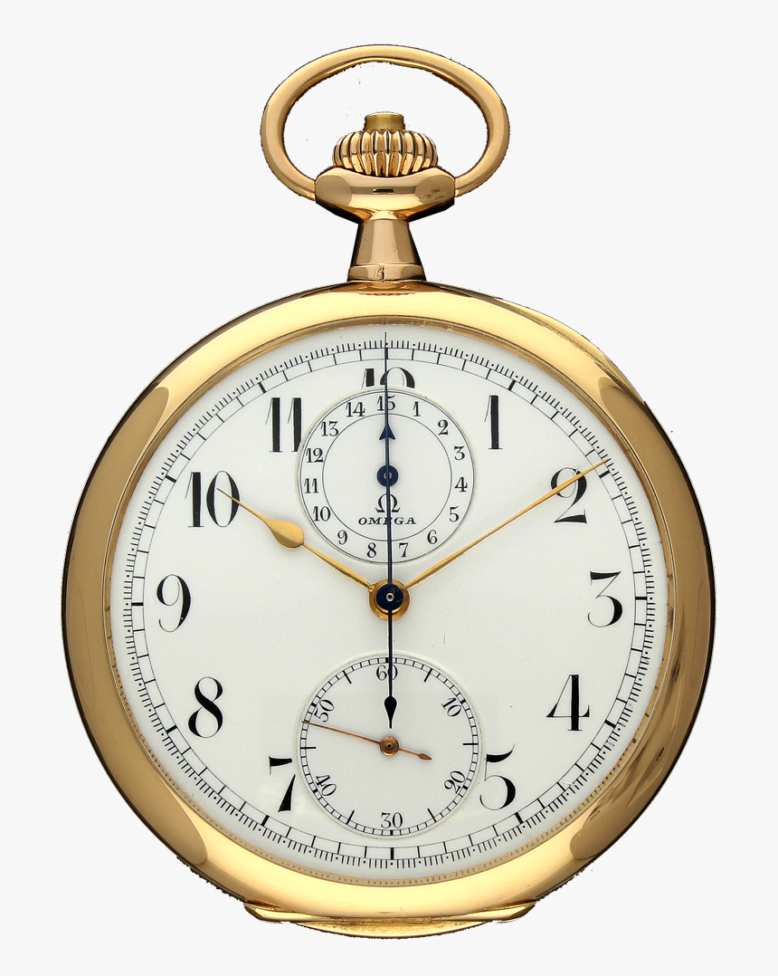 Omega Chronograph Pocket Watch, HD Png Download