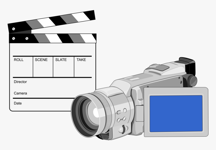 Video Camera Movie Clapboard Retro - Vector Camera Video Hd, HD Png Download
