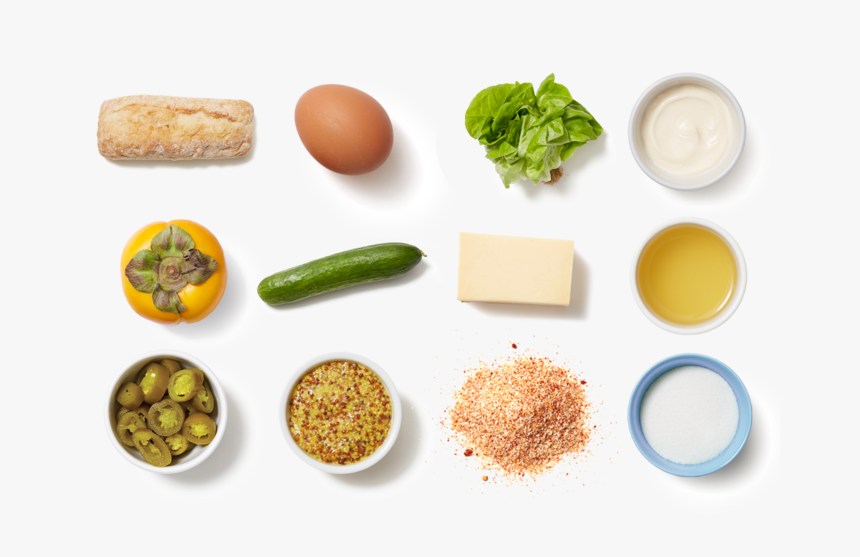 Egg, Cucumber & Smoked Gouda Spread On Baguette - Superfood, HD Png Download