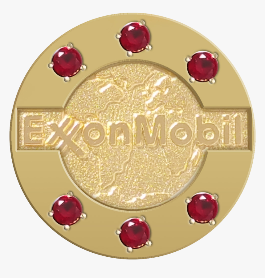 10 Year 10k Gold Emblem With Six Synthetic Rubies , - Ring, HD Png Download
