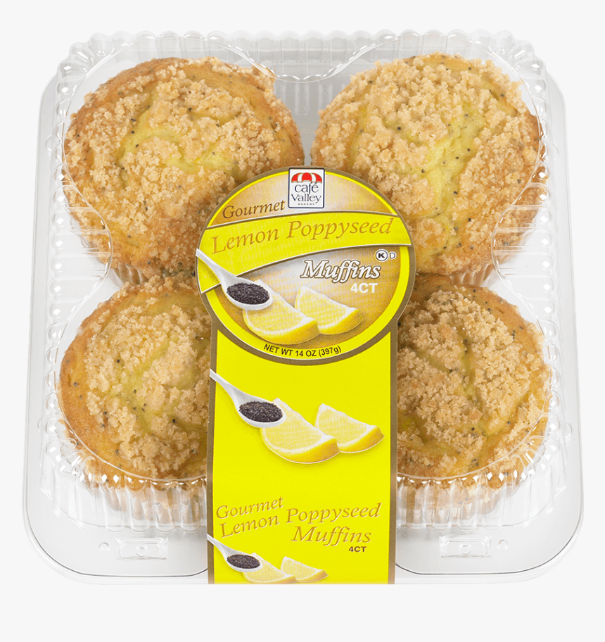 Cafe Valley Lemon Poppy Seed Muffins, HD Png Download
