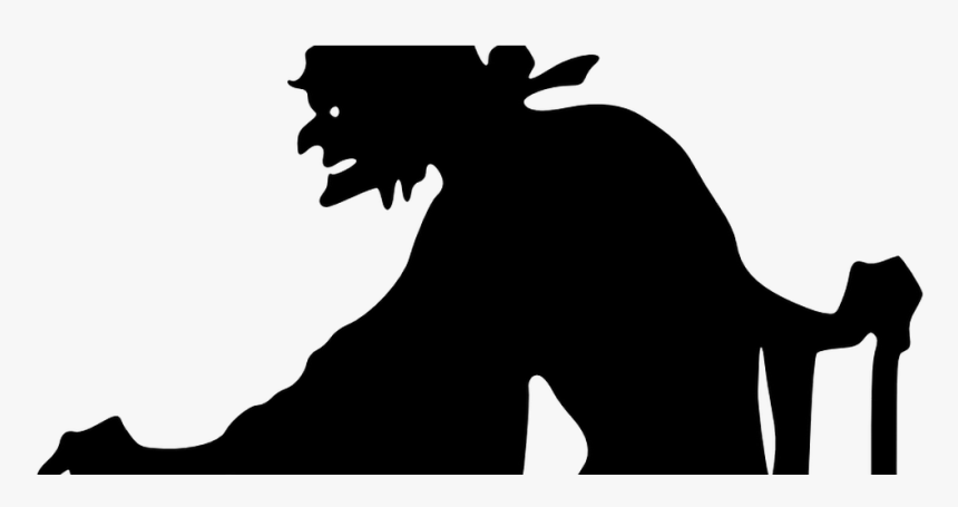 Standing Witch Black Clip - Hansel And Gretel Witch Silhouette, HD Png Download