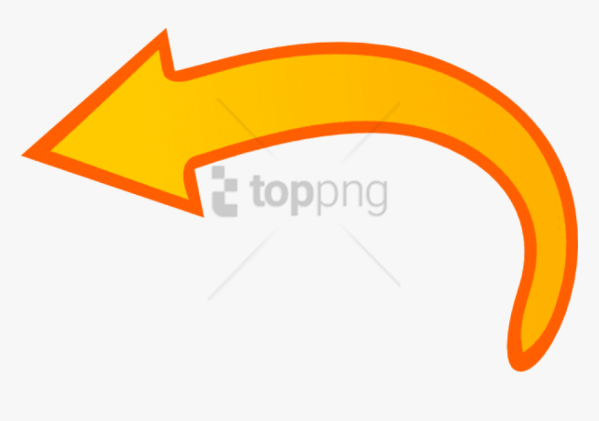 Free Png Curved Arrow Pointing Left Png Image With - Arrow Curved Left Png, Transparent Png