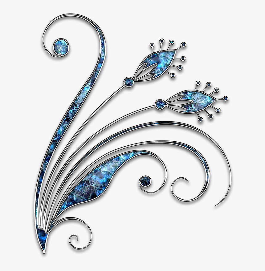 Decor Ornament Jewelry Free Photo - Silver Abstract Transparent Background, HD Png Download