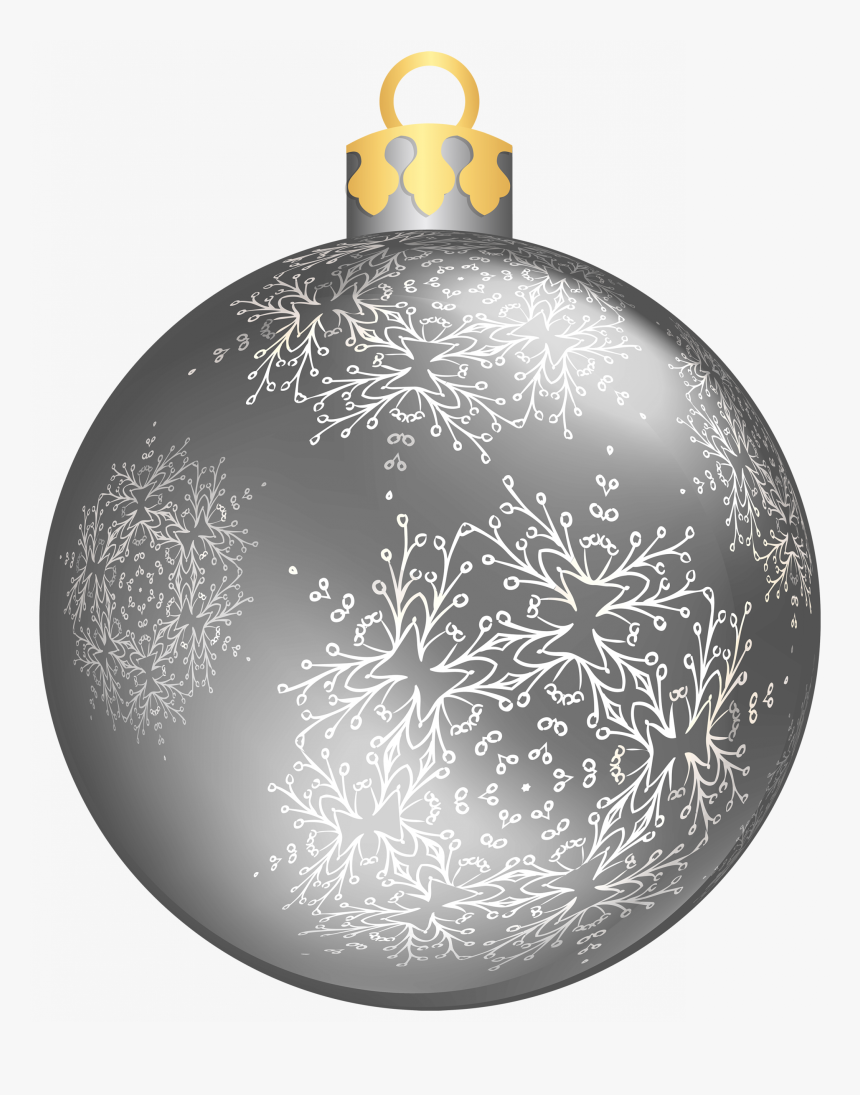 Silver Christmas Ball Png, Transparent Png