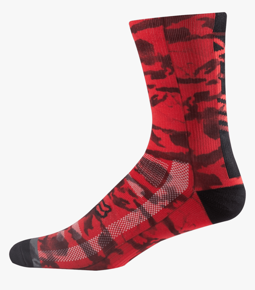 Fox 8 Inch Mtb Creo Trail Sock Flame Red - Sock, HD Png Download