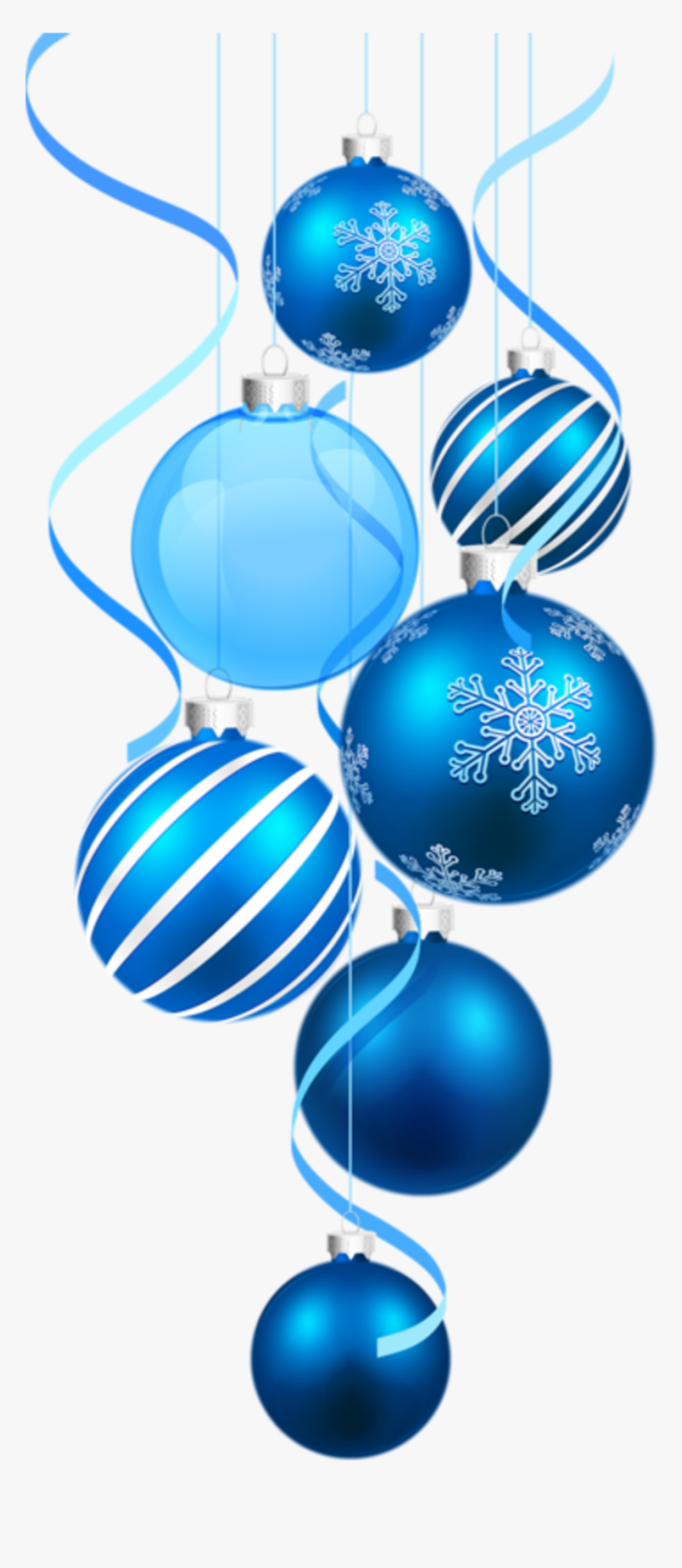 #ornaments #christmas #blue - Blue Christmas Balls Png, Transparent Png