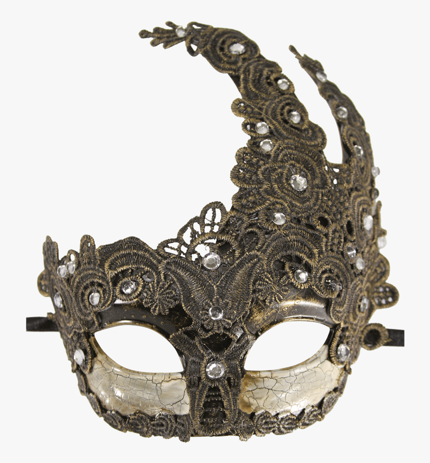 Vintage Bronze Lace Carnival Mask - Masque, HD Png Download
