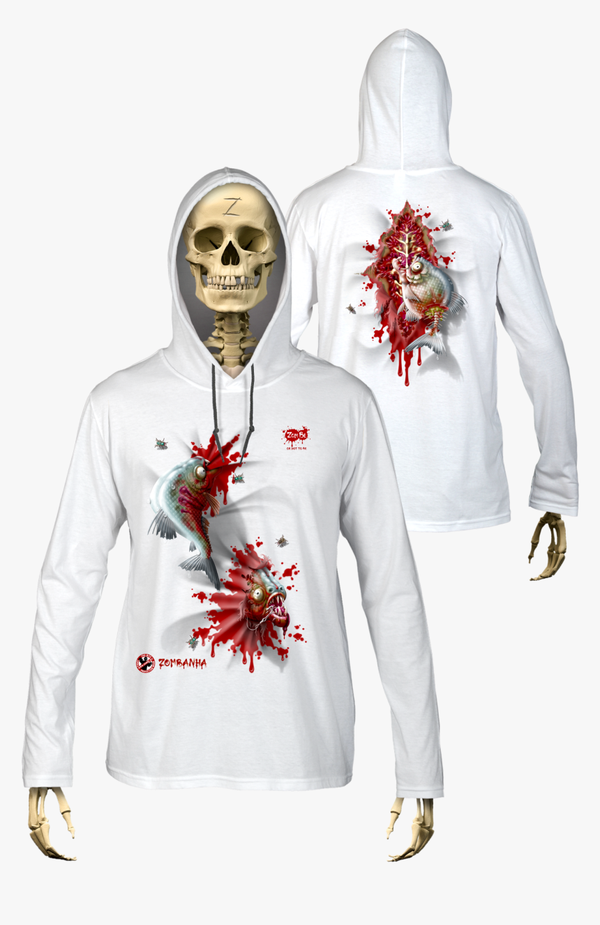 Zombe Hooded Longsleeves Anti Zombie Zombanha For Man - Zombie, HD Png Download