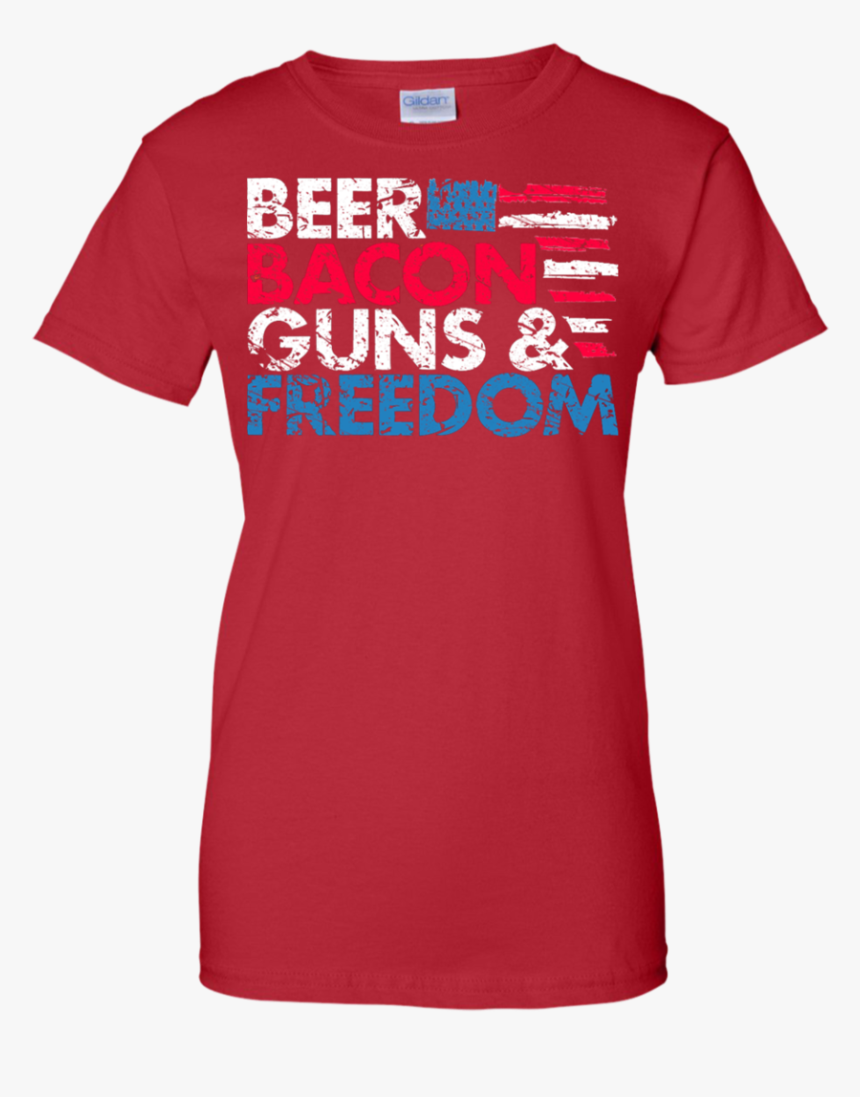Beer Bacon Guns And Freedom Distressed Usa Flag T Shirt - Kansas City Chiefs Superbowl 54 Jersey, HD Png Download