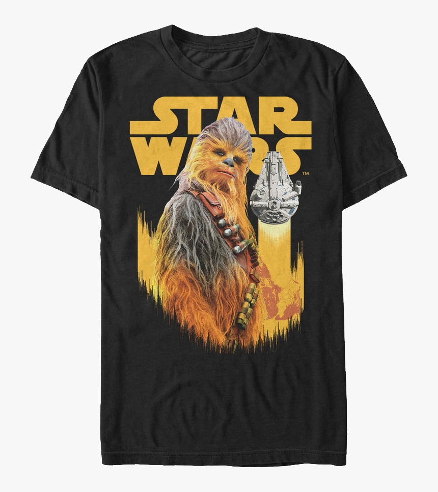 Chewbacca And Millennium Falcon Solo Star Wars T-shirt - Star Wars Legions Wookies, HD Png Download