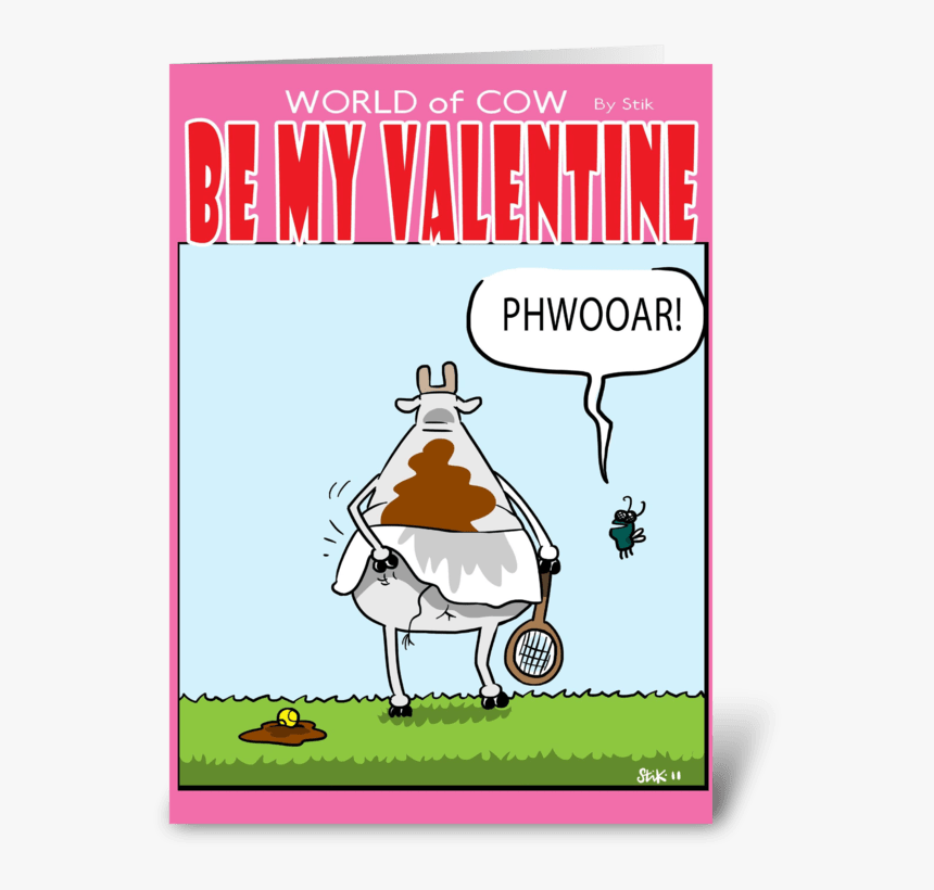 Sexy Tennis Cow Greeting Card - Cow Tennis, HD Png Download