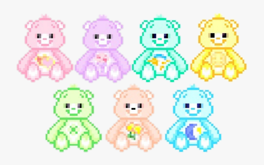 #carebears #pixel #sticker #png #pack #stickerpack - Cartoon, Transparent Png