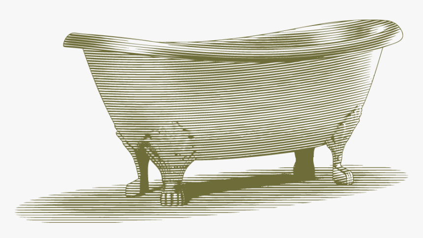 Vintage Bathtub - Illustration, HD Png Download