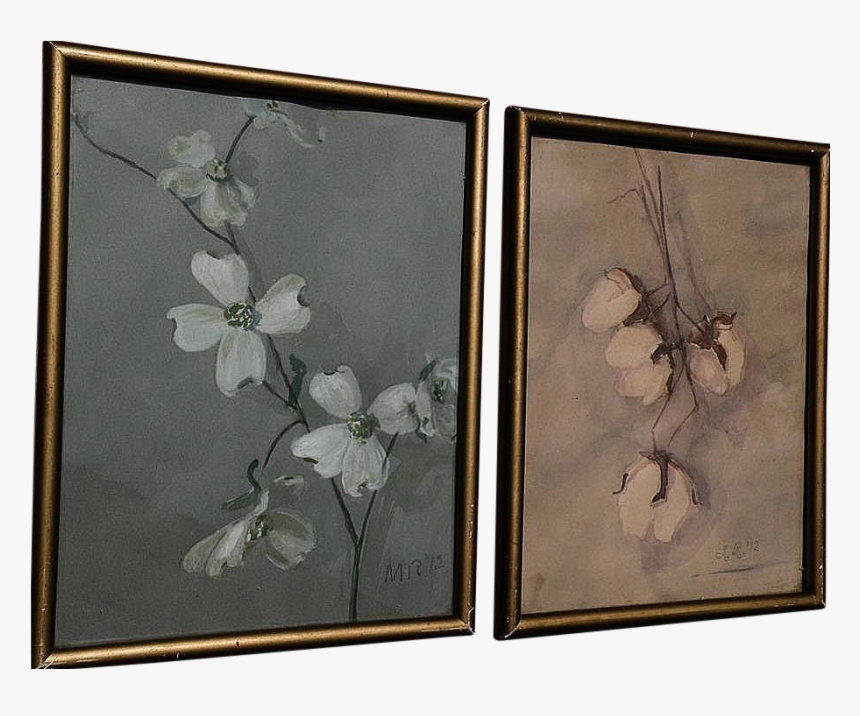 Southern Art Pair Of 1912 Signed Watercolor Paintings - Visual Arts, HD Png Download