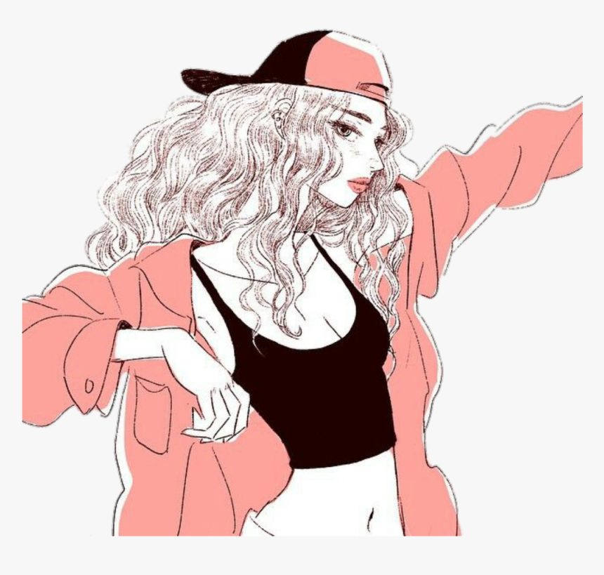 #tumblr #nena #chica #woman #girl #mujer #dibujo #diseño, HD Png Download