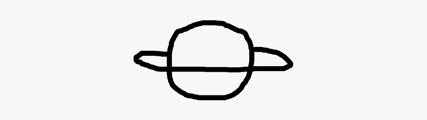 #saturno #planets #galaxy #tumblr #black&white - Line Art, HD Png Download