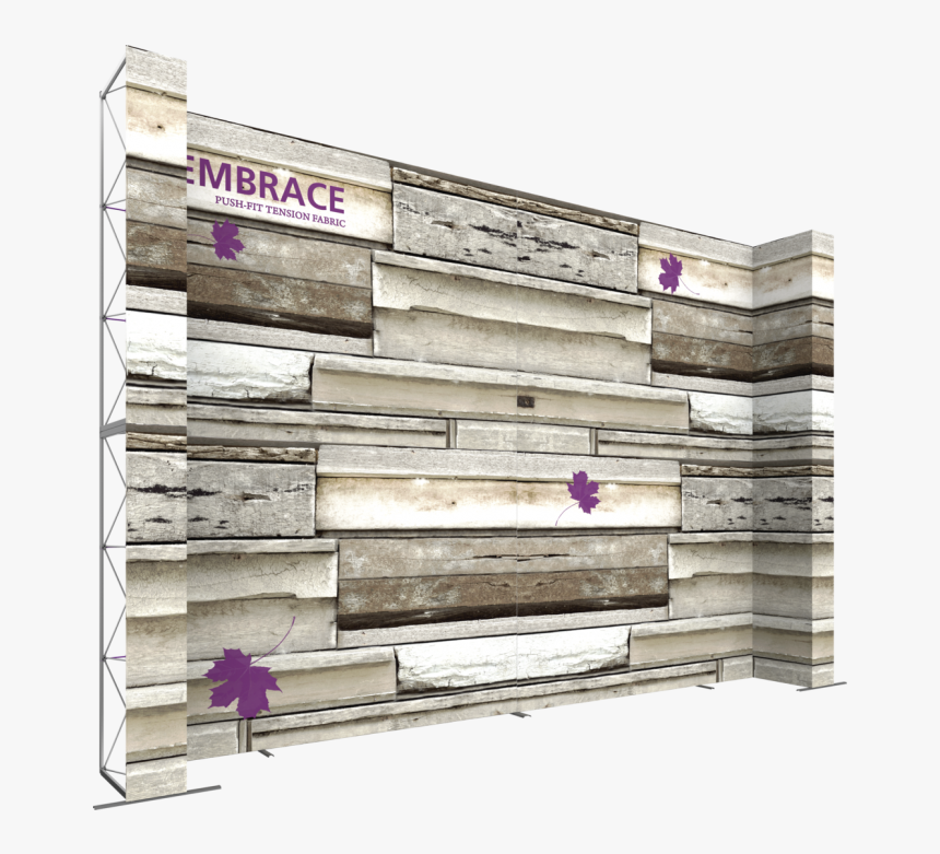 Embrace 10ft Quad Stacking Push Fit Tension Fabric - Back Wall Trade Shows, HD Png Download