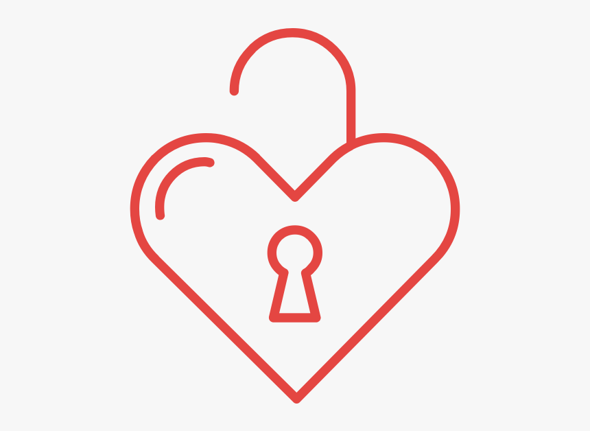 Heart Lock Icon - Heart, HD Png Download