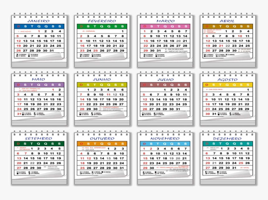 Modelo De Calendário 2020, HD Png Download