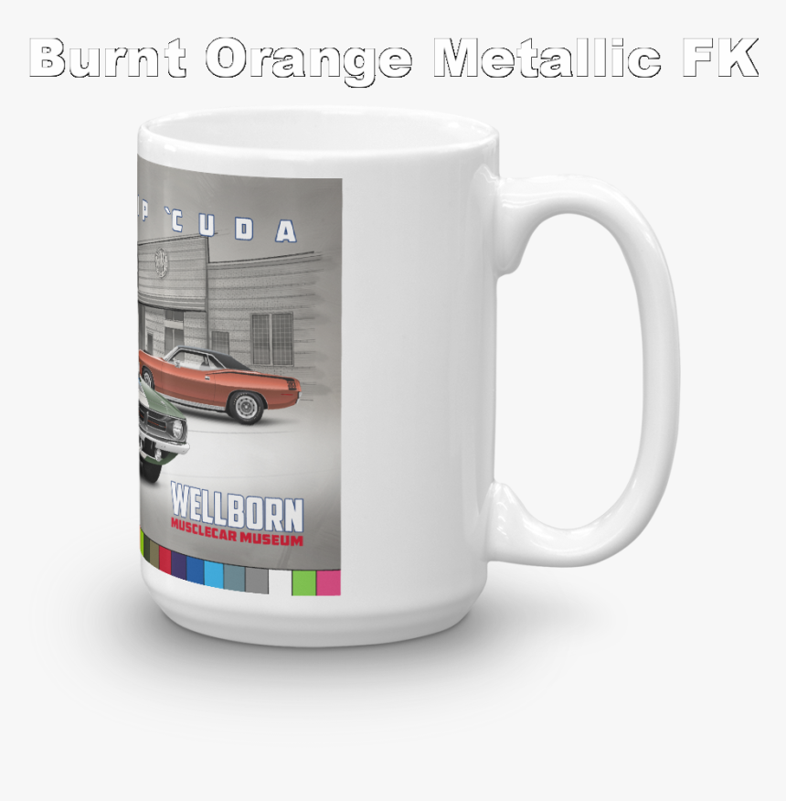 Burnt Orange Metallic Fk3 Mockup Handle On Right 15oz - Mug, HD Png Download