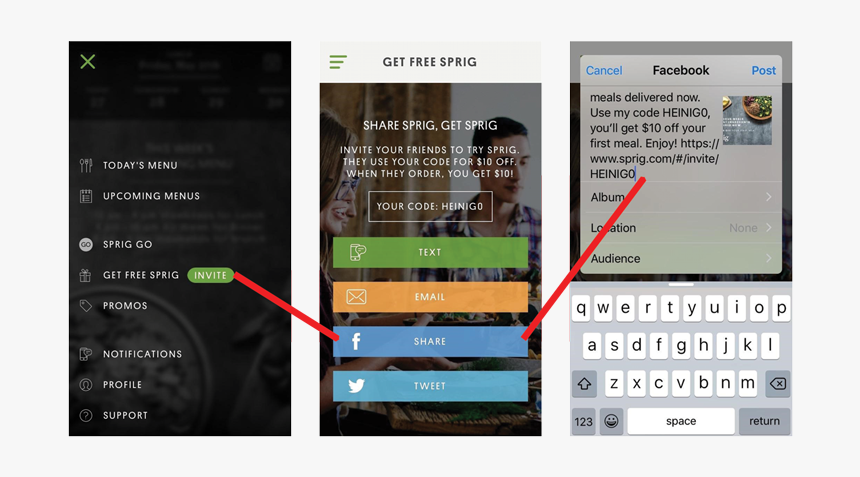 3 Sprig Referral Program User Flow, HD Png Download