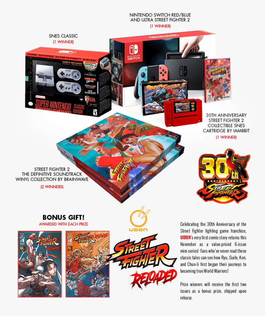 Enter Our Sf30 Giveaway For A Chance To Win Collectible - Street Fighter 30th Anniversary Nintendo Switch, HD Png Download
