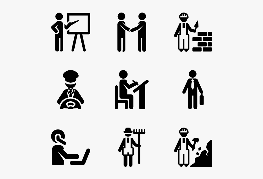 Professions Clipart Black And White, HD Png Download