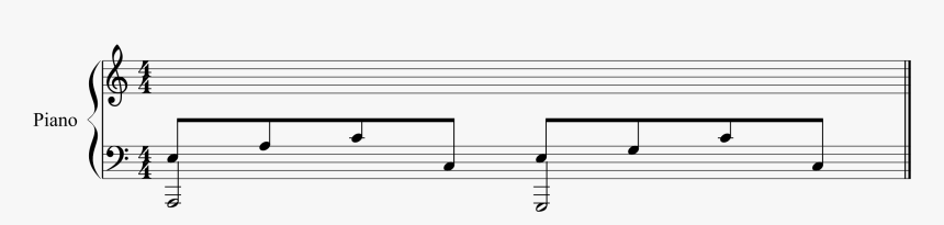 Stem Direction Of Cross-staff Notes Incorrect - Piano C Major Scale Score, HD Png Download